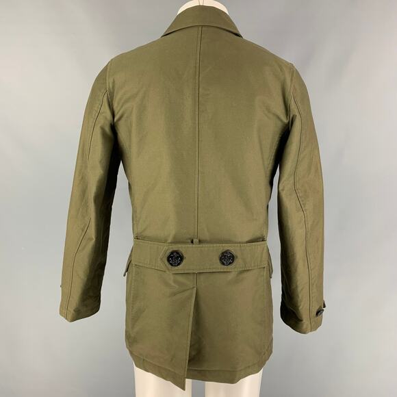 PS by PAUL SMITH Size S Olive Cotton Double Breasted Peacoat - Picture 4 of 8